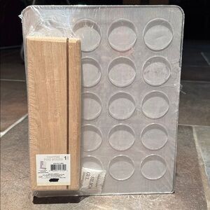 Wood & Acrylic Coffee Pod 20 Slot Stand Sealed NWT